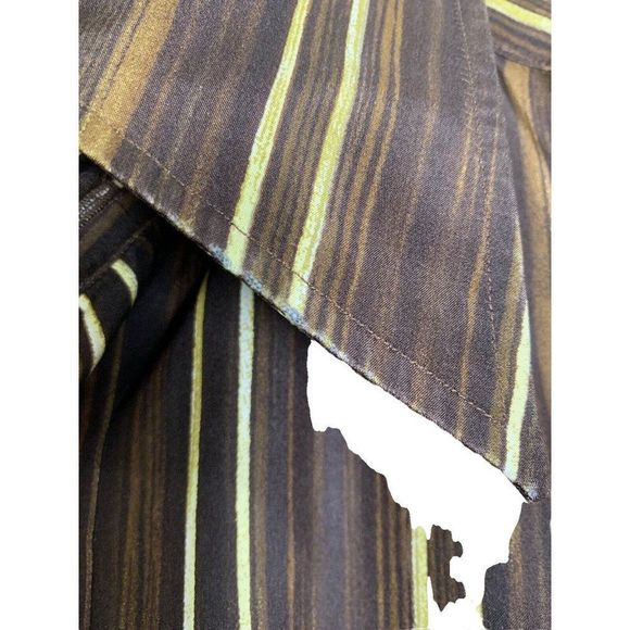 Mens Dolce & Gabbana Shirt Medium Italy Stripe Vintage Half Button Placket  1636 - Picture 6 of 9